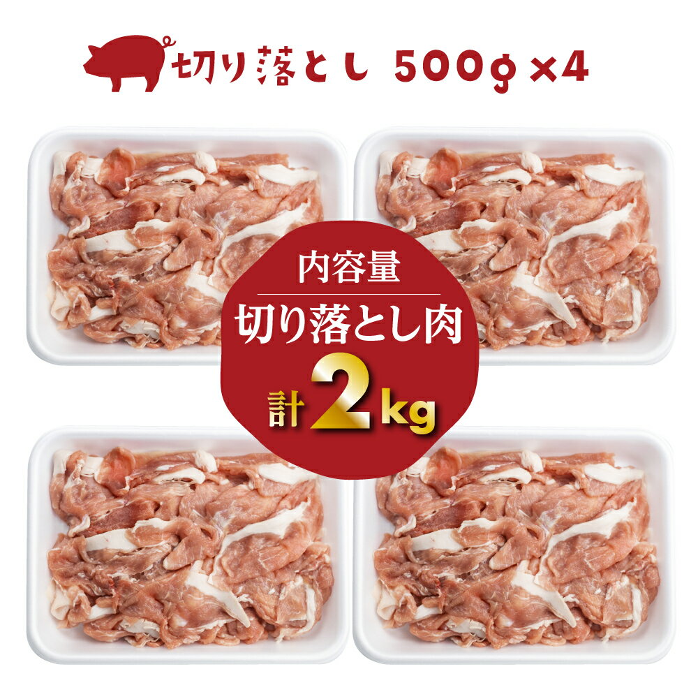 【ふるさと納税】白川郷 結旨豚 切り落とし 500g×4パック 計2kg 岐阜県産　訳あり　部位不揃い 豚肉 ぶた肉 国産肉 小分け 国産豚 10,000円 1万円 抗生物質 合成抗菌剤不使用 [S226] サムネイル2