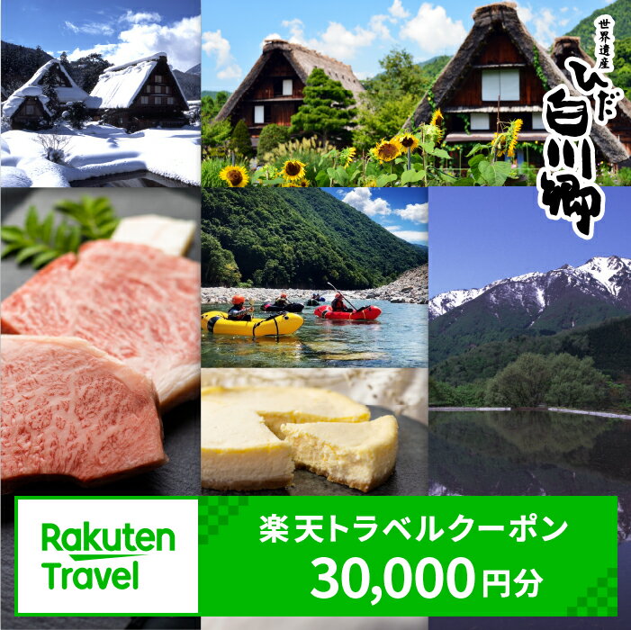 岐阜県白川村の対象施設で使える 楽天トラベルクーポン 寄付額100,000円　30,000pt 白川郷 宿泊券 旅行券 飛騨 世界遺産 アニメ ひぐらし 聖地巡礼 楽天トラベル宿泊予約 観光 チケット 合掌造り
