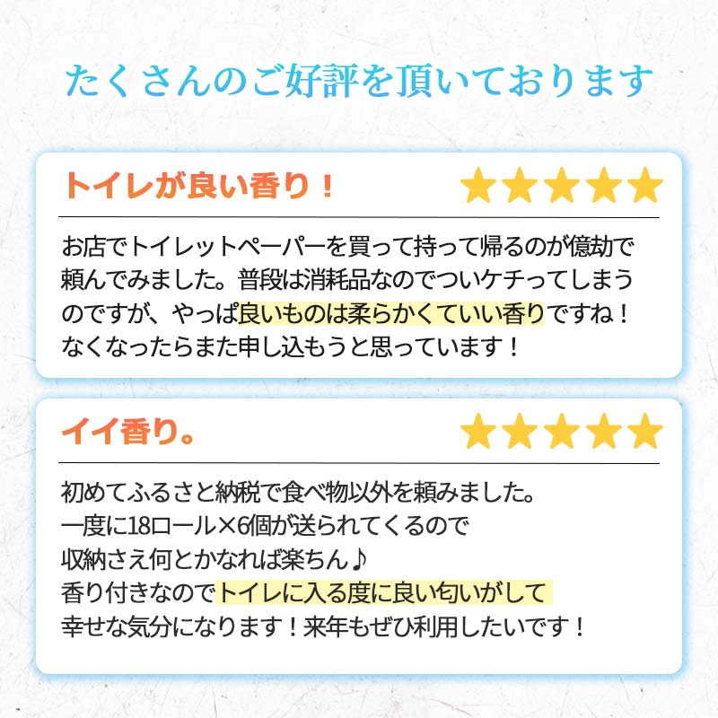 【ふるさと納税】 定期便 トイレットペーパー 年 2回 6ヶ月毎 ダブル ブルーベリー 72ロール 12ロール 6パック 鶴見製紙 再生紙 長持ち やわらか 備蓄 香り付き トイレ用品 日用品 エコ 環境にやさしい コスパ ランキング 沼津市 静岡県 サムネイル2