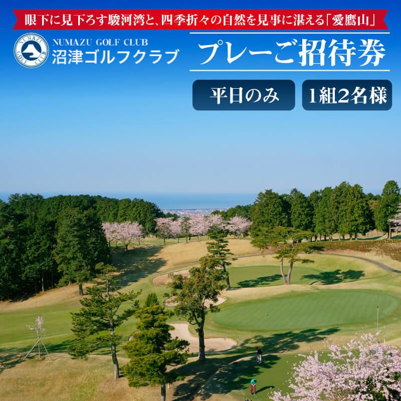 ゴルフ プレー 招待券 2名様 平日 セルフプレー 沼津ゴルフクラブ ラウンド 予約 コース 特典 割引 クーポン リゾート スポーツ レジャー 旅行 観光 駿河湾 自然 沼津市 静岡県