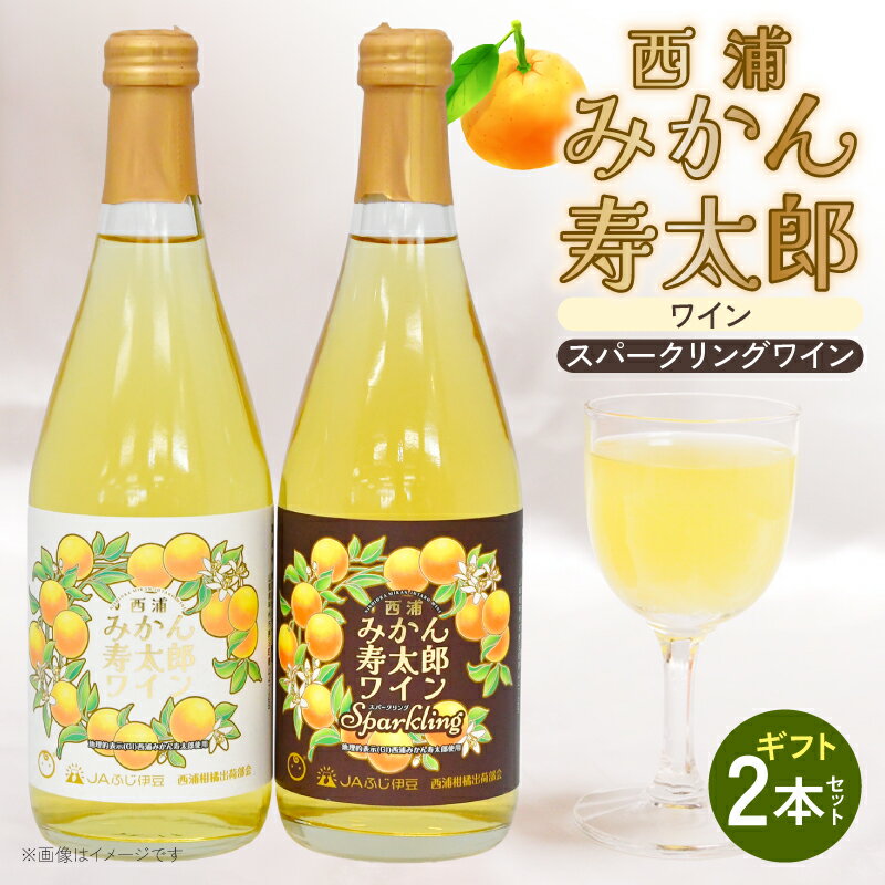 ワイン 寿太郎 みかん スパークリング ワイン 2本 セット ｜ 西浦 柑橘 果物 フルーツ ワイン 贈り物 お祝い プレゼント 果実酒 地酒 国産ワイン 特産品 沼津市 静岡県