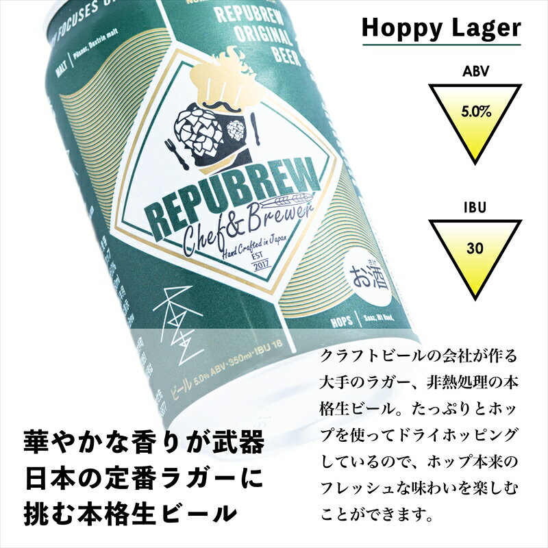 【ふるさと納税】 【定期便 3回】 クラフトビール リパブリュー REPUBREW Repubrew本生 リパブリューホンナマ 6本 3回 お届け 定期便 ビール お酒 プレゼント お祝い 父の日 母の日 地ビール 職人 醸造 ホップ 麦芽 クラフト 贈り物 ギフト セット 三島市 静岡県 サムネイル2