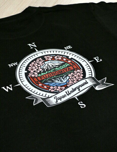 【ふるさと納税】富士宮市 マンホールTシャツ バックプリント（黒）　送料無料　静岡県 富士宮市 サムネイル3