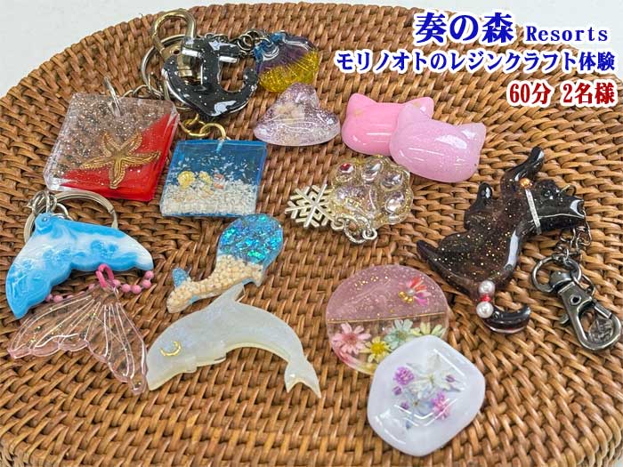 静岡県伊東市 奏の森リゾート 奏の森Resorts内モリノオトのレジンクラフト体験60分(2名様)