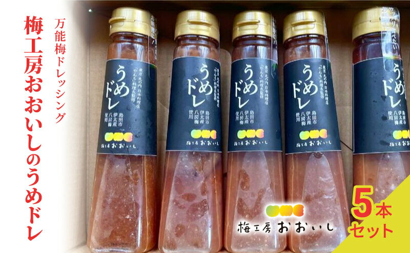 【ふるさと納税】★梅ドレッシング★うめドレ 5本セット　贈り物 ギフト 人気 厳選 島田市 サラダ 東京丸の内日本料理店「やんも」料理長 監修 サムネイル2