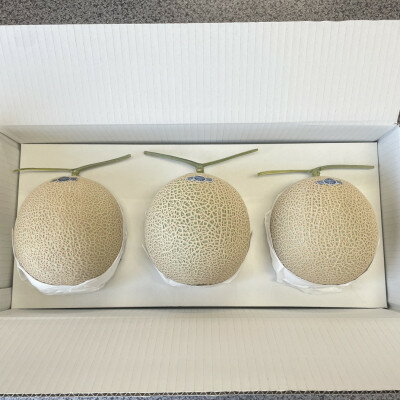 【ふるさと納税】静岡県磐田市 クラウンメロン 白等級 約1.3kg×3個【配送不可地域：離島・北海道・沖縄県】【1640720】 サムネイル2