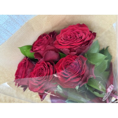 【ふるさと納税】7月発送!同級生コンビでお届けする赤バラのブーケとおいしいお米(精米)のセット・栄養剤付き!【1707246】 - 画像3