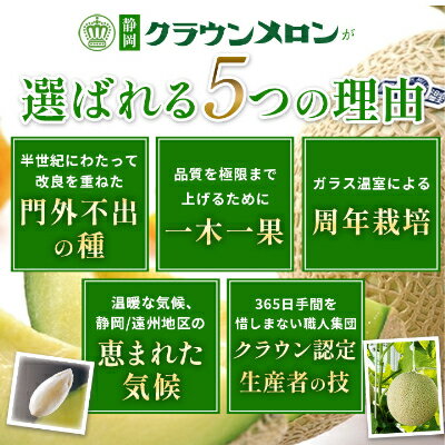 【ふるさと納税】【玉数選べる】クラウンメロン(白等級)【1玉 /2玉/3玉/6玉】【配送不可地域：離島・北海道・沖縄県】【G1416424】 サムネイル3