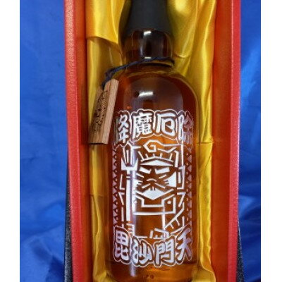 【ふるさと納税】開運彫刻ボトル　七福神　毘沙門天(降魔厄除)　ブレンデッドウイスキー　40度　開運七福ボトルタグ付き【1417715】 サムネイル2