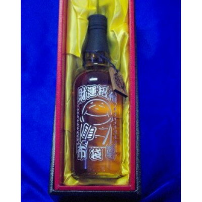 【ふるさと納税】開運彫刻ボトル　七福神　布袋尊(財運招福)　ブレンデッドウイスキー　40度　開運七福ボトルタグ付き【1417844】 サムネイル2