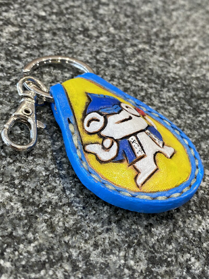 【ふるさと納税】 キーホルダー キーリング 磁石入り キャラクター やいちゃん 焼津 本革 マグネット a10-833 サムネイル2