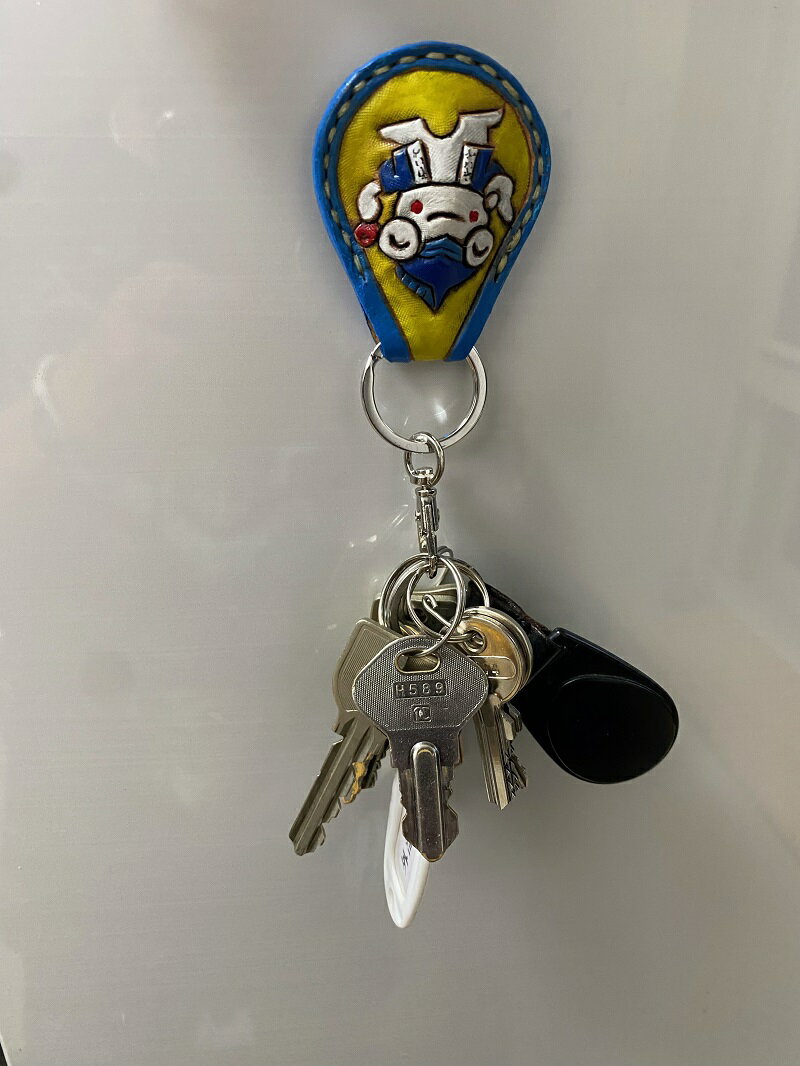 【ふるさと納税】 キーホルダー キーリング 磁石入り キャラクター やいちゃん 焼津 本革 マグネット a10-833 サムネイル3