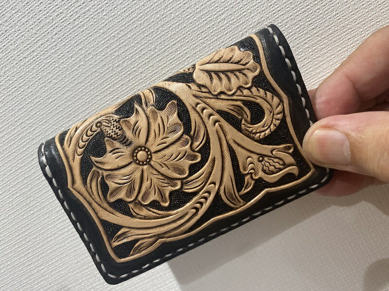 【ふるさと納税】 名刺入れ 牛ヌメ革 ハンドメイド 男女兼用 焼津 ビジネスカード 60枚収納可能 a30-247 サムネイル3