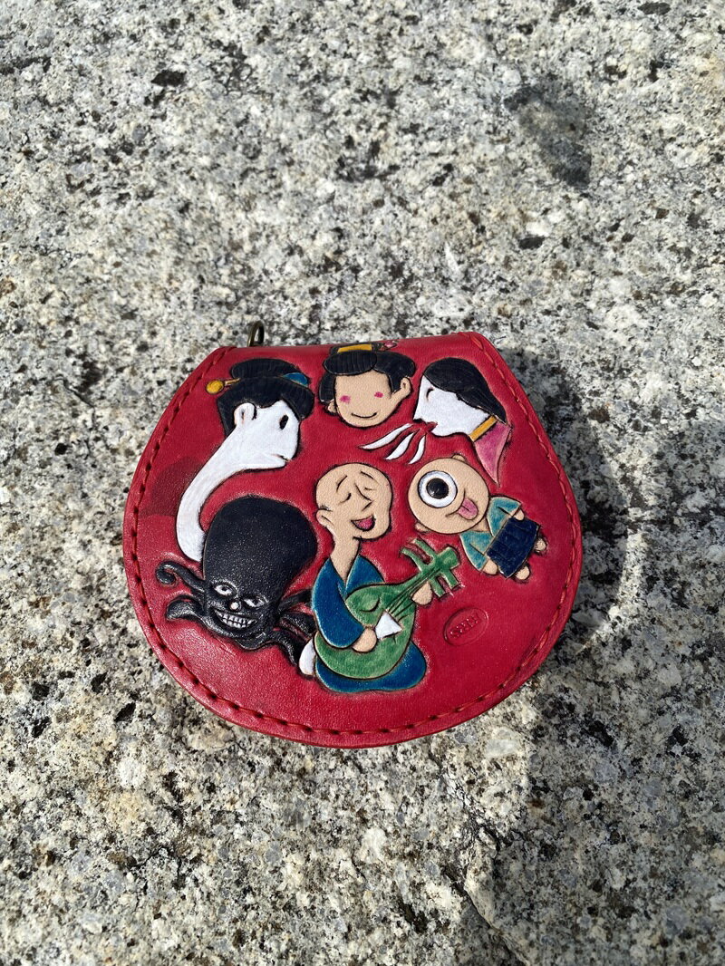 【ふるさと納税】 コインケース コイン入れ 本牛革 八雲の怪談 小泉八雲 乙吉 だるま モチーフ 焼津 a67-005 サムネイル2