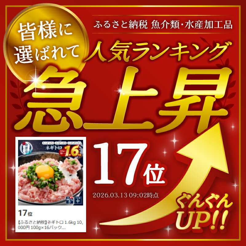 【ふるさと納税】 ネギトロ 1.6kg ランキング急上昇中！ 100g×16パック まぐろ 天然 黄肌鮪 目鉢鮪 ビンチョウ鮪 合計1.6kg 小分け 個包装 便利 簡単 魚 冷凍 焼津 ねぎとろ 10,000円 10000円 ランキング 急上昇 高評価 a10-1289 - 画像2
