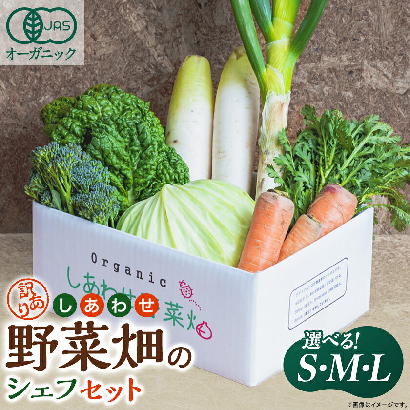 しあわせ野菜畑のシェフセット　 (Lセット、Mセット、Sセット)_ 野菜 有機野菜 野菜セット 訳あり 有機JAS オーガニック 静岡県 掛川市 送料無料 【配送不可地域：離島・北海道・沖縄県・四国・九州】【G1608189】