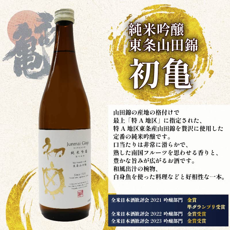 【ふるさと納税】 日本酒 純米吟醸 山田錦 720ml 2本 セット 喜久醉 初亀 志太平野 地酒 名酒 日本酒ギフト 贈答用 酒蔵 清酒 銘柄 飲み比べ 晩酌 お祝い 冷酒 常温 ペアリング 食中酒 プレゼント 酒好き 静岡 藤枝市 静岡県 サムネイル3