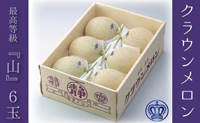 【ふるさと納税】クラウンメロン（山等級）6玉入 果物類 メロン青肉 ギフト箱 　お届け：◆返礼品到着後、すぐに状態をご確認ください◆ サムネイル2