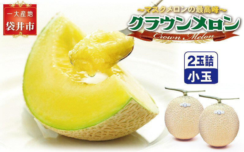 【ふるさと納税】クラウンメロン（白等級）小玉 2玉入　 果物類 メロン青肉 　お届け：◆返礼品到着後、すぐに状態をご確認ください◆ サムネイル2