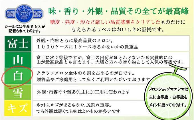 【ふるさと納税】クラウンメロン【並（白等級）】特大玉（1.5kg前後）6玉入り 人気 厳選 ギフト 贈り物 デザート グルメ 果物 袋井市 果物類 メロン青肉 フルーツ サムネイル3