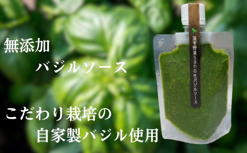 【ふるさと納税】温室野菜 sano 生バジルソース3本セット 加工食品 ソース サムネイル3