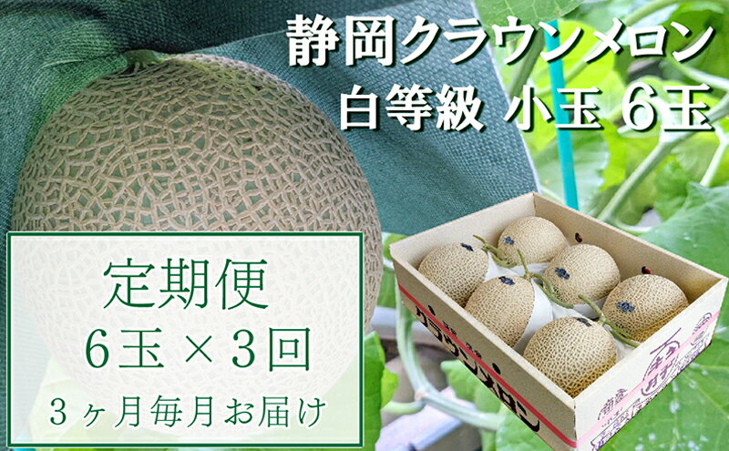 【ふるさと納税】【3か月定期便】クラウンメロン【並(白等級)】小玉(1.1kg前後)6玉入り 果物 メロン青肉 フルーツ デザート 高級メロンブランド 高級メロン ブランドメロン サムネイル2