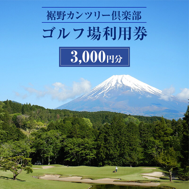 ゴルフ 利用券 静岡 裾野カンツリー倶楽部 3000円分 チケット 券 ギフト券 体験