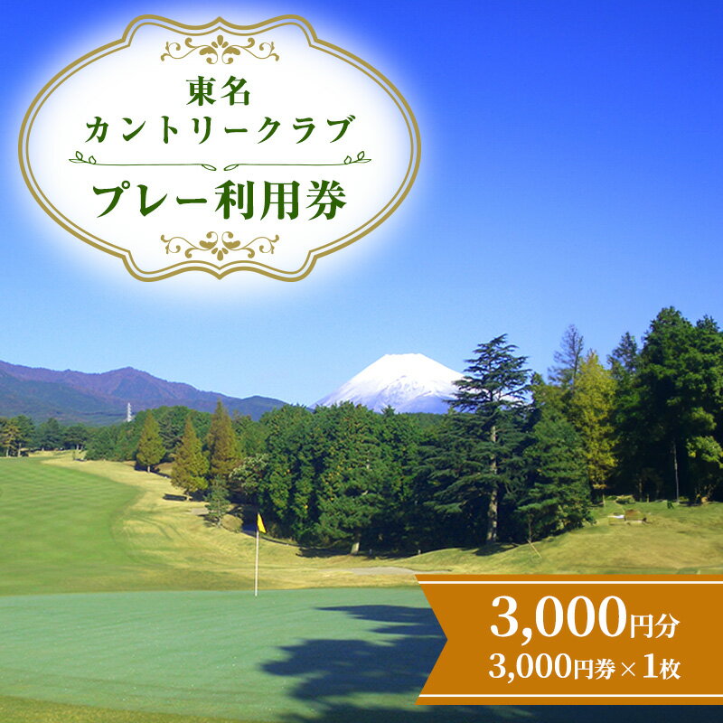 東名カントリークラブ プレー利用券【3,000円】ゴルフ ゴルフチケット プレー券 チケット 裾野市 裾野 ゴルフ場利用権