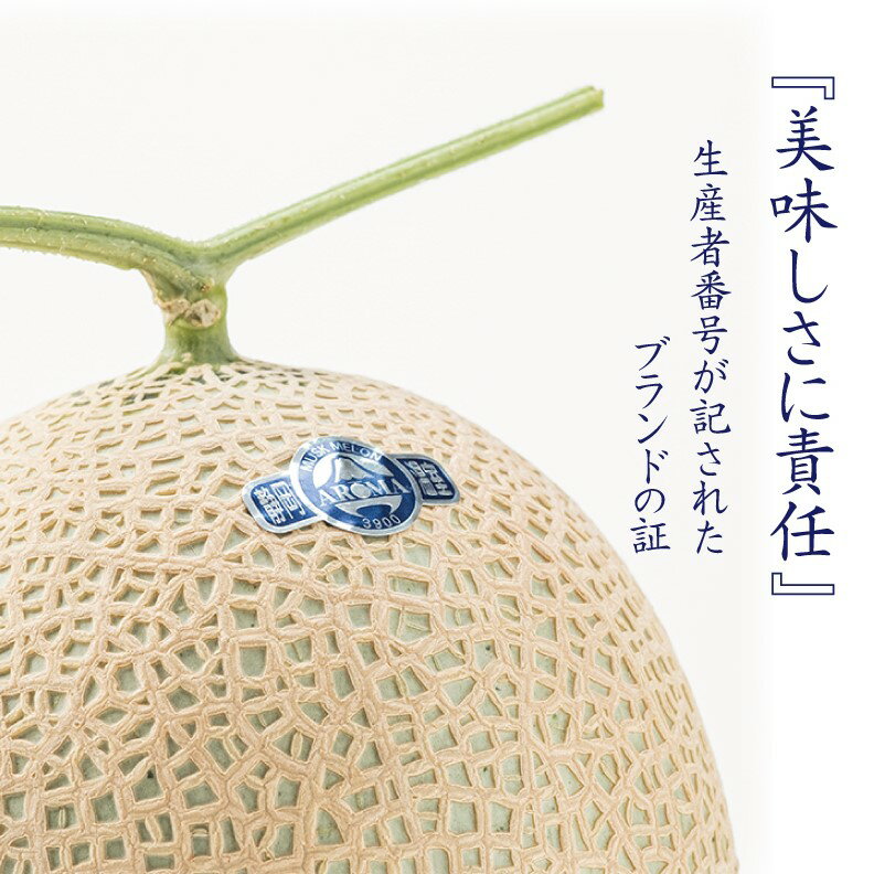 【ふるさと納税】【選べる玉数】　静岡県産 高級 アローマメロン 白等級 1玉 もしくは 2玉 （1玉あたり 約1kg以上） メロン 高級メロン マスクメロン 温室 フルーツ 果物 化粧箱入 お取り寄せ 国産 静岡県 菊川市 送料無料 【通年受付・発送】 サムネイル3