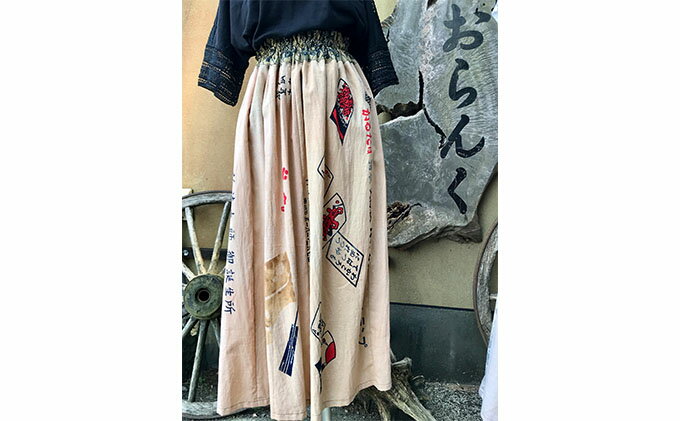 【ふるさと納税】手ぬぐいのリメイクスカート　ファッション 女性 レディース 手ぬぐいのリメイクスカート スカート サムネイル3