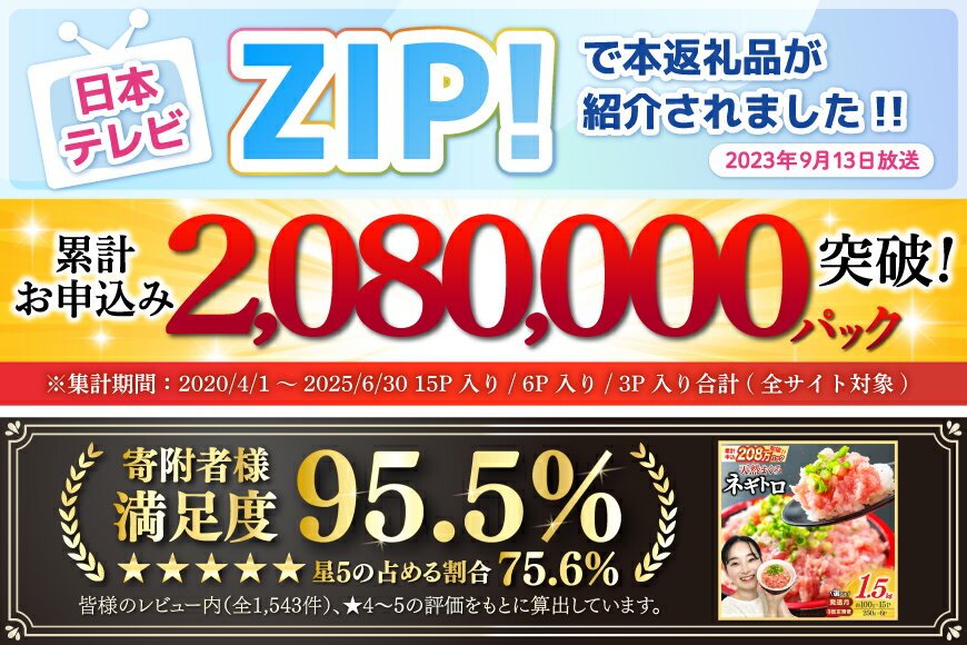 【ふるさと納税】 【ZIP!で紹介】選べるパック数 発送月 回数 天然まぐろ使用 ネギトロ (100g×15パック・8パック) 1回 3回 [マルハニチロオーシャン 静岡県 吉田町 22424647] 小分け ねぎとろ ネギトロ丼 定期便 まぐろたたき 天然 まぐろ マグロ 鮪 レビューキャンペーン サムネイル3