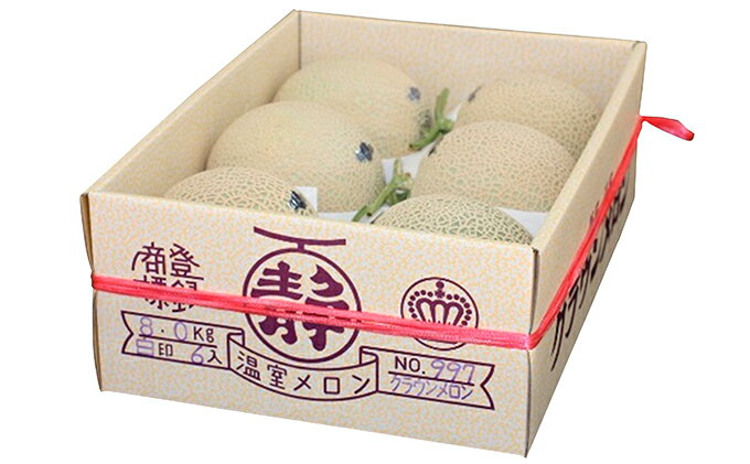 【ふるさと納税】クラウンメロン（白等級）6玉詰 果物類 フルーツ くだもの 静岡県産 6玉 マスクメロン 　お届け：1～2週間(時期・収穫状況により1ヶ月以上かかる場合がございます) ◆返礼品到着後、すぐに状態をご確認ください◆ サムネイル2