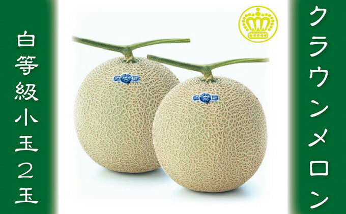【ふるさと納税】クラウンメロン 白等級 小玉 2玉詰 メロン 青肉 マスクメロン フルーツ 果物 青肉メロン 高級 高級メロン 静岡 森町　お届け：1～2週間(時期・収穫状況により1ヶ月以上かかる場合がございます) ◆返礼品到着後、すぐに状態をご確認ください◆ サムネイル2