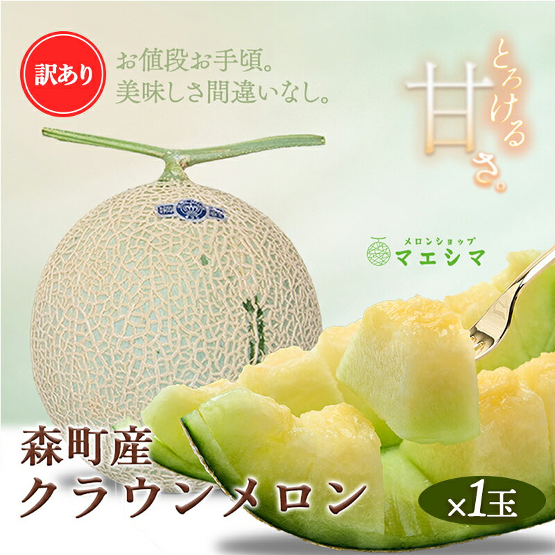 クラウンメロン 訳あり1玉 果物類 メロン青肉 フルーツ