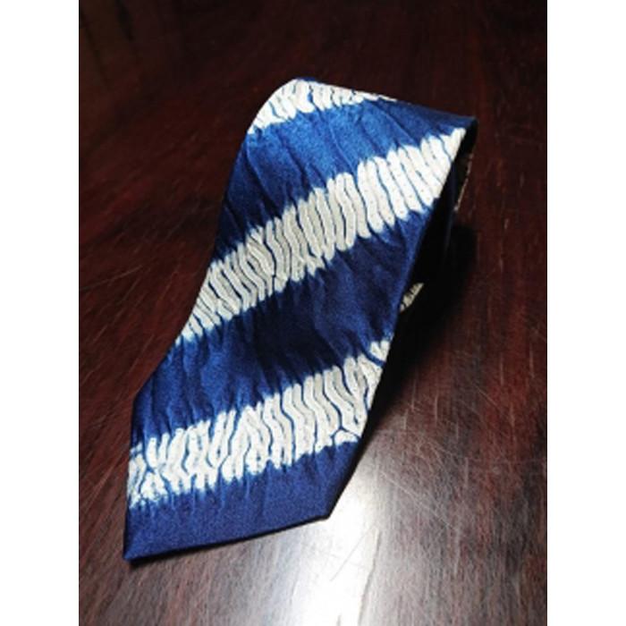 有松絞りネクタイ（縫い締め絞り・斜めストライプ柄） | 愛知県 名古屋市 愛知 名古屋 楽天ふるさと 納税 支援品 返礼品 支援 返礼 お礼の品 ネクタイ ファッション ファッション小物 ファッション雑貨 ワンストップ特例 ワンストップ ワンストップ特例制度