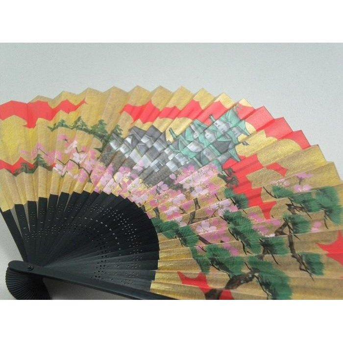 【ふるさと納税】7.5寸x25間 黒染骨 名古屋城桜と松 | 愛知県 名古屋市 愛知 名古屋 楽天ふるさと 納税 支援品 返礼品 支援 返礼 お礼の品 扇子 せんす おしゃれ オシャレ 扇 雑貨 お土産 おみやげ 土産 ワンストップ特例制度 ワンストップ特例 ワンストップ サムネイル3