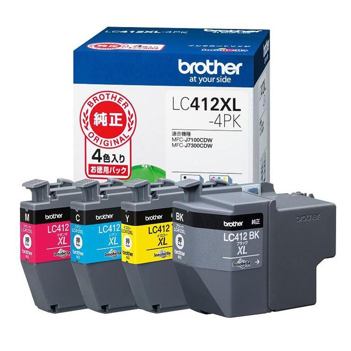 【ふるさと納税】【ブラザー　純正インクカートリッジ　大容量】LC412XL-4PK サムネイル2