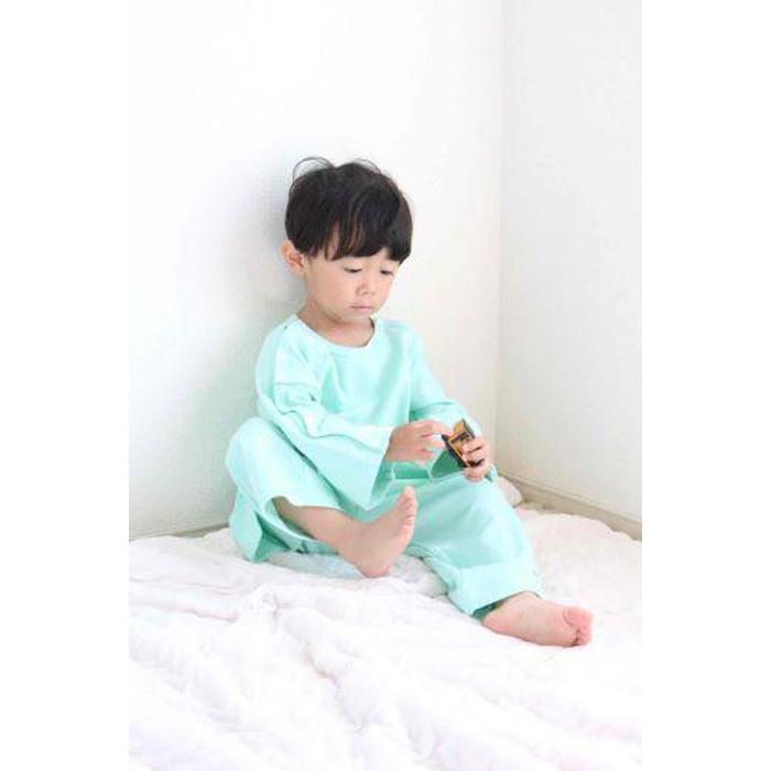 【ふるさと納税】【日本製】点滴　X線検査対応　両肩スナップ・パジャマ　サイズ100 サムネイル3