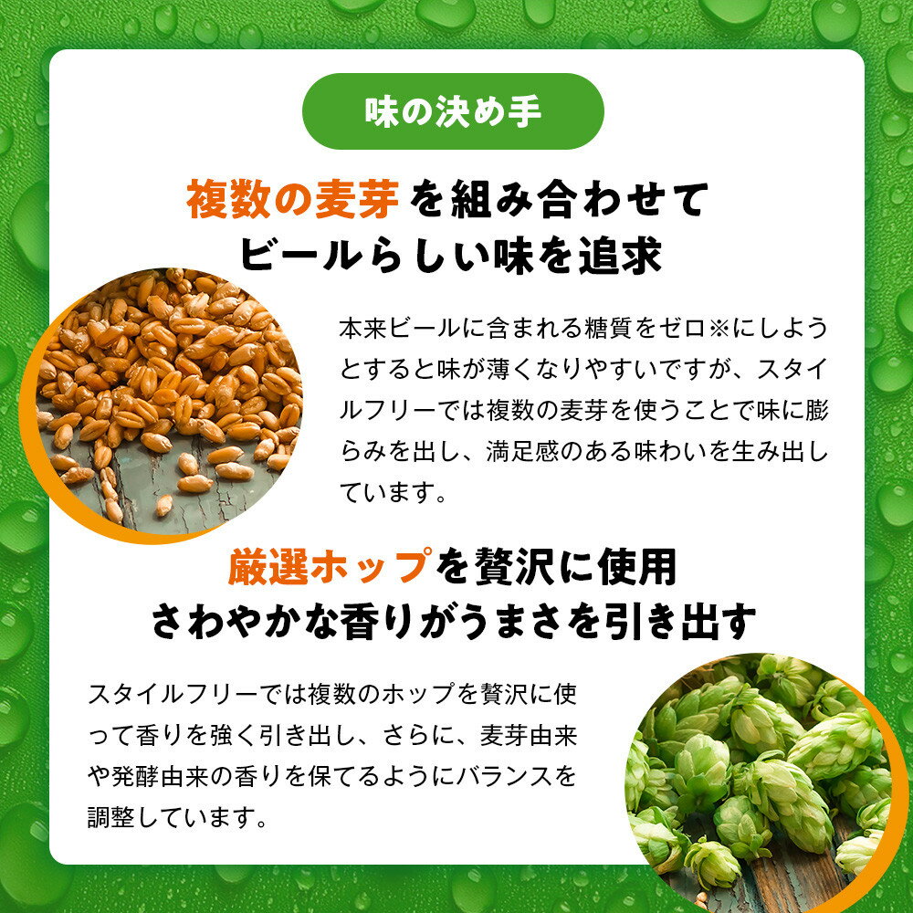 【ふるさと納税】糖質ゼロ　アサヒ　スタイルフリー　生500ml缶　24本入　1ケース サムネイル3