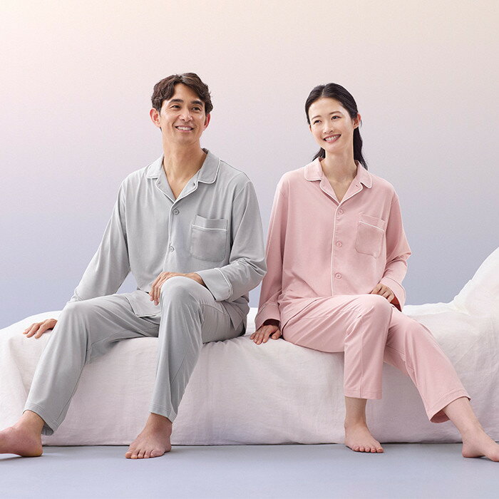 ★選べる★【男女兼用 ピンク】ReD スリープ パジャマトップス長袖／ロングパンツ