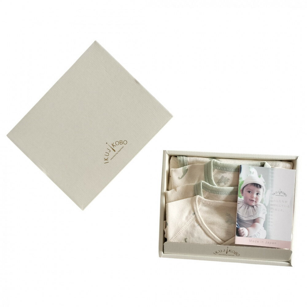 【ふるさと納税】オーガニックコットンベビーウェア3点セット(恐竜プリント) サムネイル2