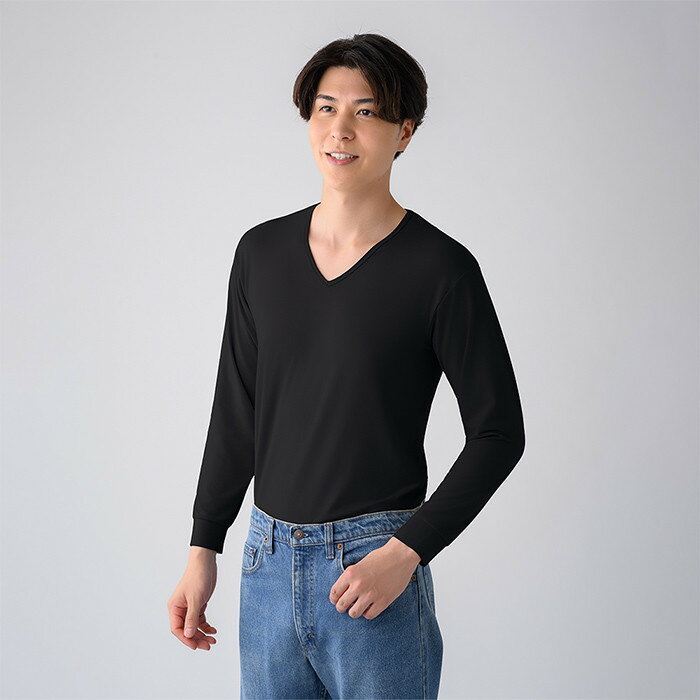 【男性用】ReDリカバリーウェア Vネックインナー長袖 疲労回復 血行促進 一般医療機器 バイタルテック