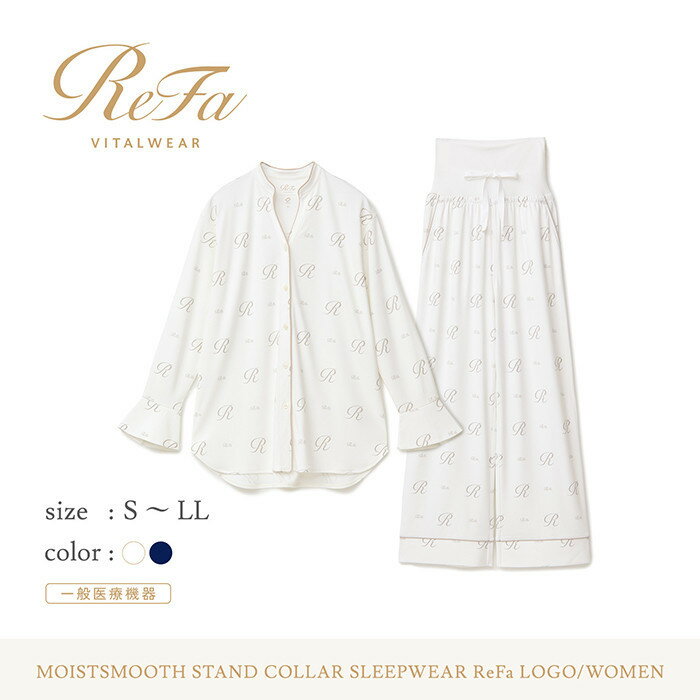 【ふるさと納税】リファ バイタルテック モイストスムース スタンドカラースリープウェア ReFaロゴ/WOMEN サムネイル2