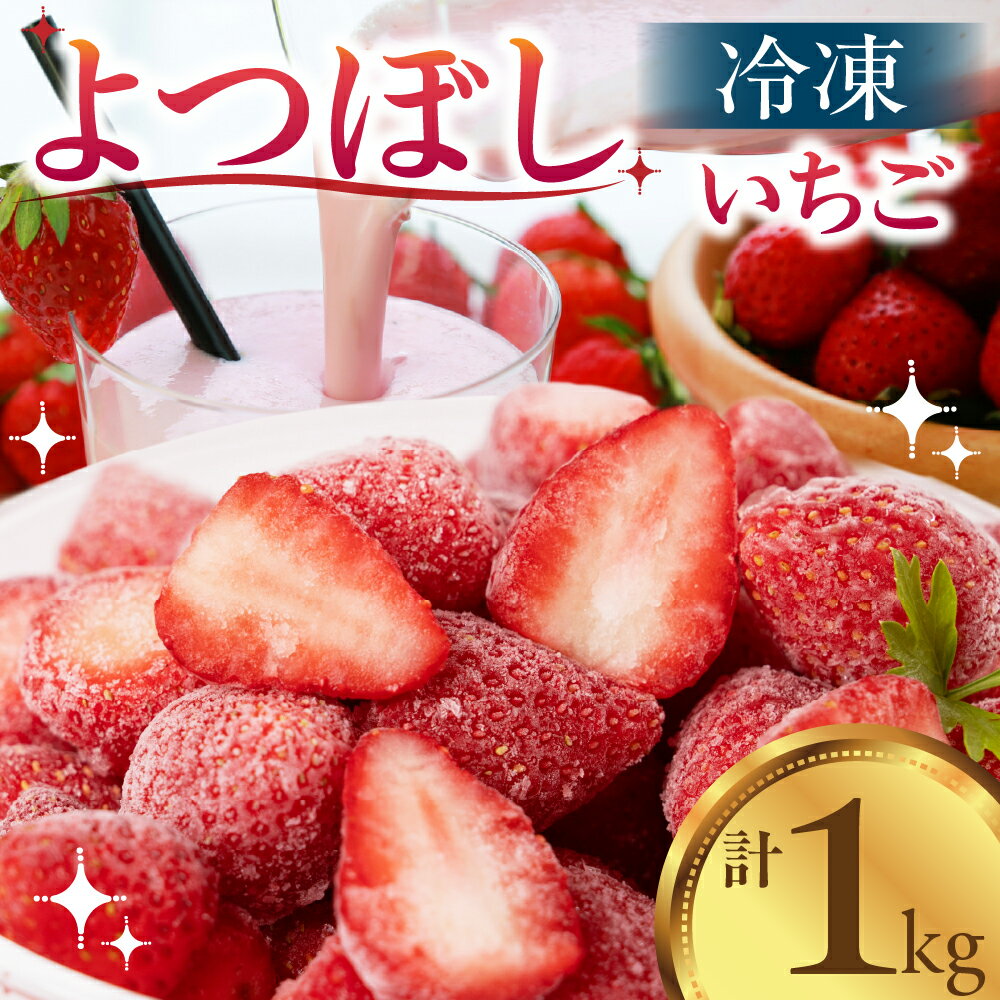 ＜先行予約＞冷凍いちご よつぼし 苺 1kg 冷凍 国産 豊橋産 真空パック 甘い ヘルシー 健康 おやつ おいしい デザート 手軽 ヨーグルト や シリアル に ビタミンCが豊富 豊橋市 小分け 簡易包装 訳あり