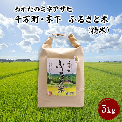 〈ぬかたのミネアサヒ〉千万町・木下 ふるさと米(精米)5kg【1246622】