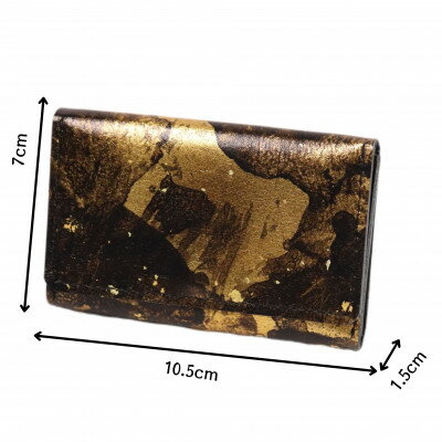【ふるさと納税】京都レザー　名刺入れ　【金色:雅】【1563714】 サムネイル2