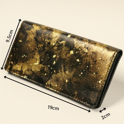 【ふるさと納税】京都レザー　長財布　【金色:雅】【1564202】 サムネイル2