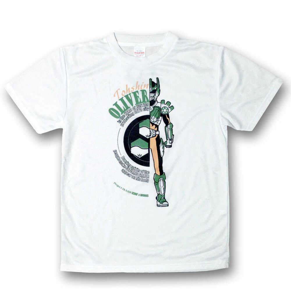 【ふるさと納税】陶神オリバーTシャツ(120サイズ)+缶バッジセット / Tシャツ ティーシャツ 陶神オリバー 缶バッジ ヒーロー ご当地 キャラクター / 瀬戸市 / IZZAO's WORKS[BBAO001] サムネイル2