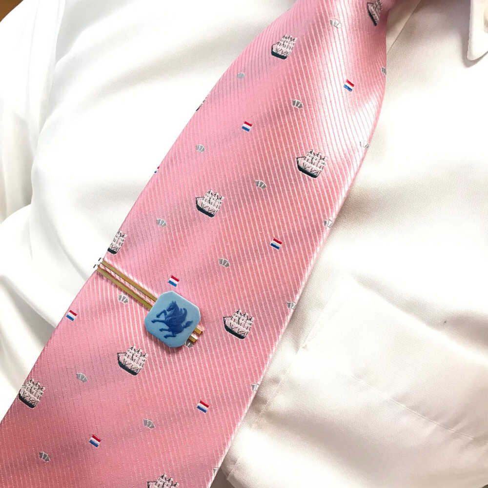 【ふるさと納税】＜タイピン＞ オクタゴン ペガサス ネイビー / ネクタイ ピン スーツ 小物 ギフト 贈り物 / 瀬戸市 / 陶華[BBCD026] サムネイル3