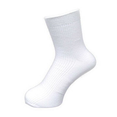 【ふるさと納税】【半田市】26～28cm　ハーフ丈　抗菌防臭サポーターソックス　白靴下10足組【1532565】 サムネイル2